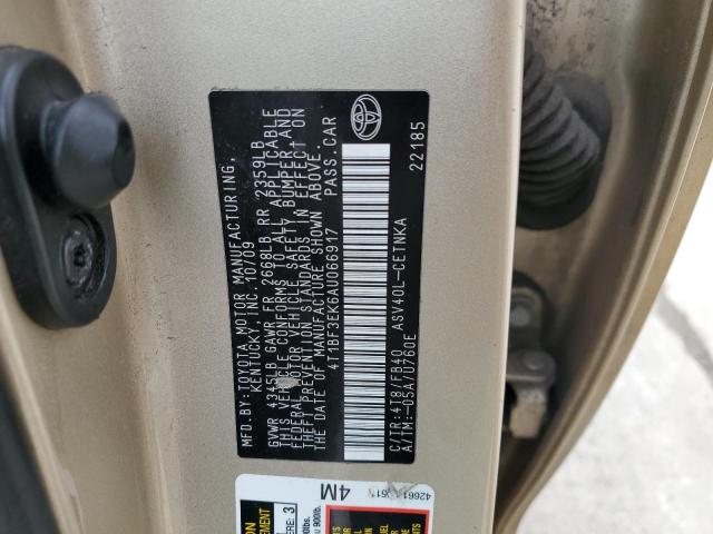 4T1BF3EK6AU066917 | 2010 Toyota camry base