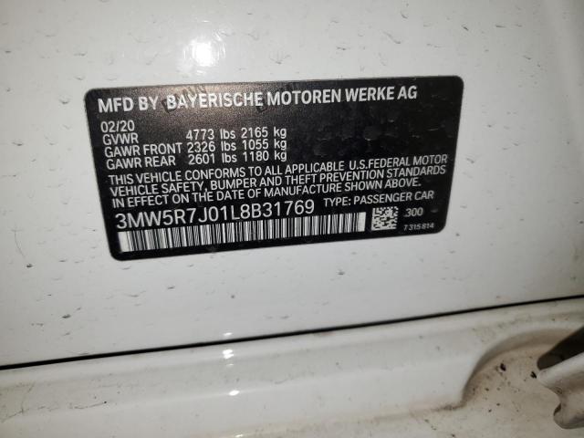 3MW5R7J01L8B31769 BMW 3 Series 330XI 12