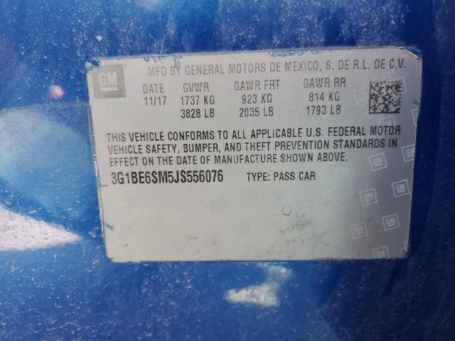 2018 Chevrolet Cruze Lt VIN: 3G1BE6SM5JS556076 Lot: 49158664