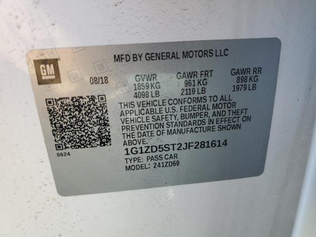 2018 CHEVROLET MALIBU LT - 1G1ZD5ST2JF281614
