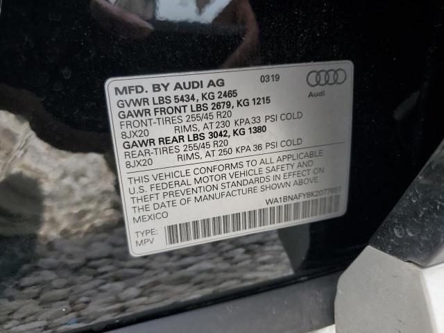 WA1BNAFY8K2077651 2019 AUDI Q5, photo no. 12