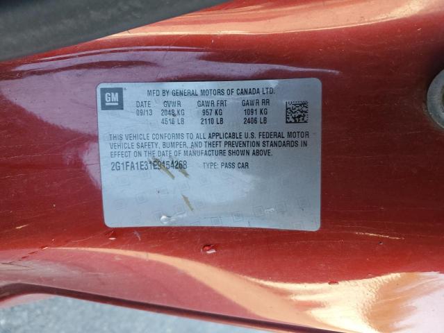 2014 Chevrolet Camaro Ls VIN: 2G1FA1E31E9154268 Lot: 47311084