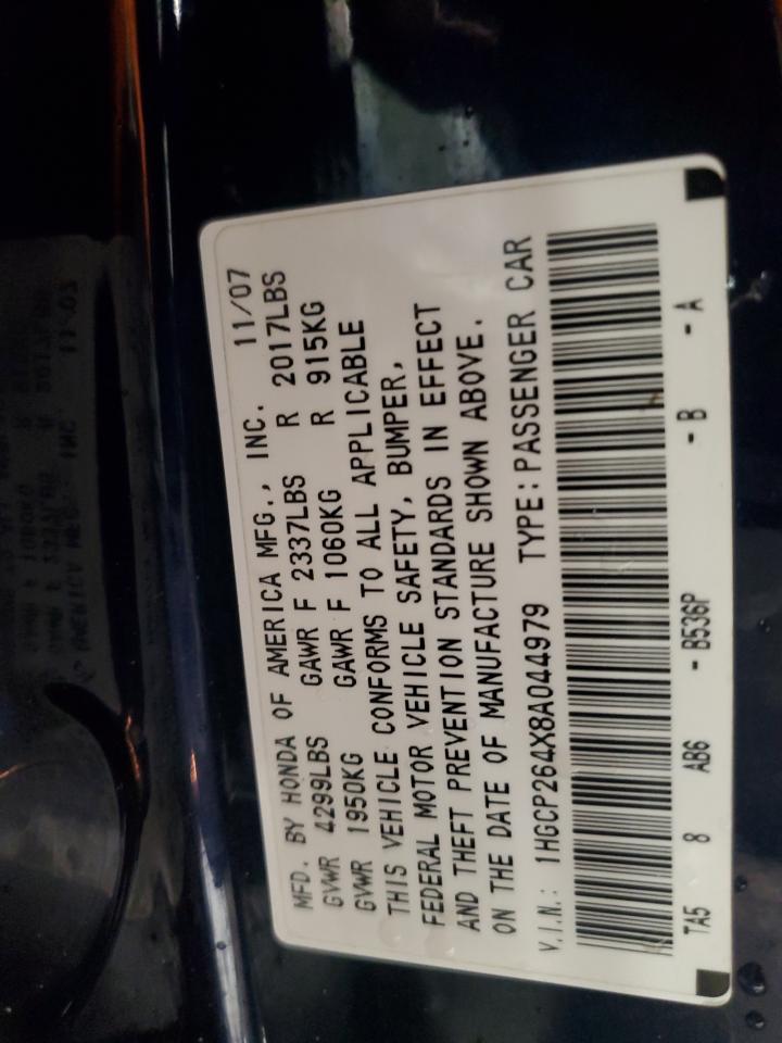 1HGCP264X8A044979 2008 Honda Accord Lxp