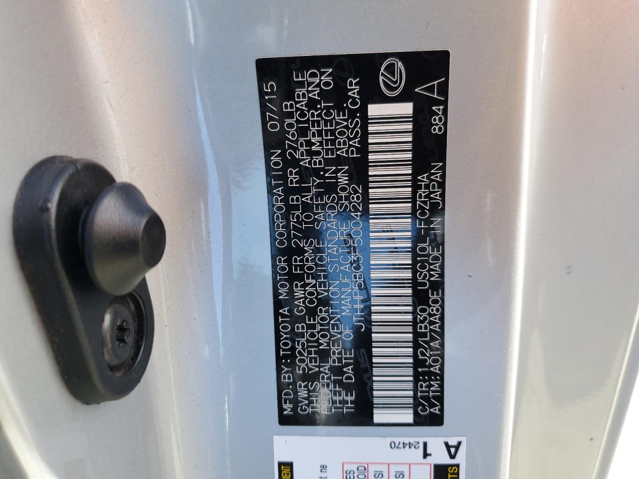 JTHHP5BC3F5004282 2015 Lexus Rc-F