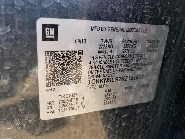 Lot #2378453531 2019 GMC ACADIA SLE salvage car