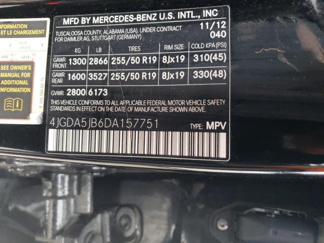 VIN 4JGDA5JB6DA157751 2013 Mercedes-Benz ML-Class, 350 no.13