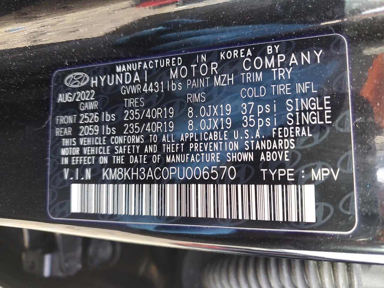 2023 Hyundai Kona N Base vin: KM8KH3AC0PU006570