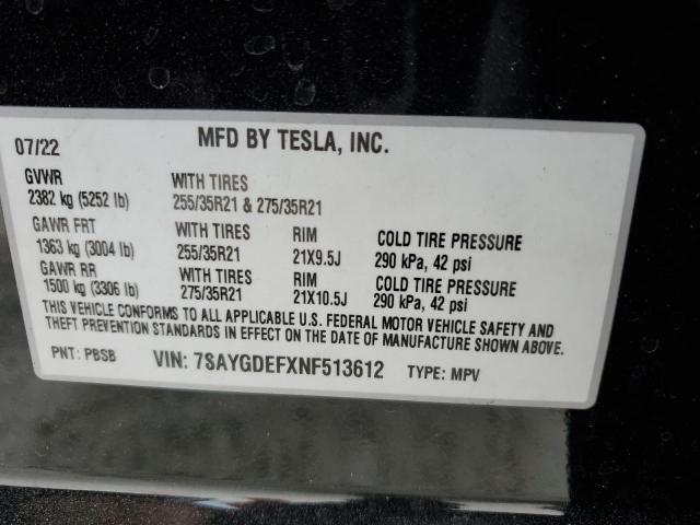 7SAYGDEFXNF513612 Tesla Model Y  13