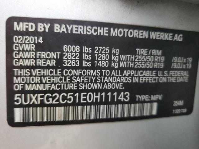 VIN 5UXFG2C51E0H11143 2014 BMW X6, Xdrive35I no.12