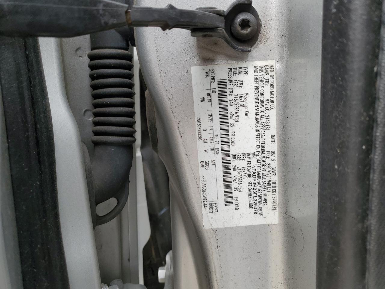 1FADP3K23FL325378 2015 Ford Focus Se