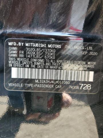 2020 Mitsubishi Mirage Es VIN: ML32A3HJ4LH011080 Lot: 48485284