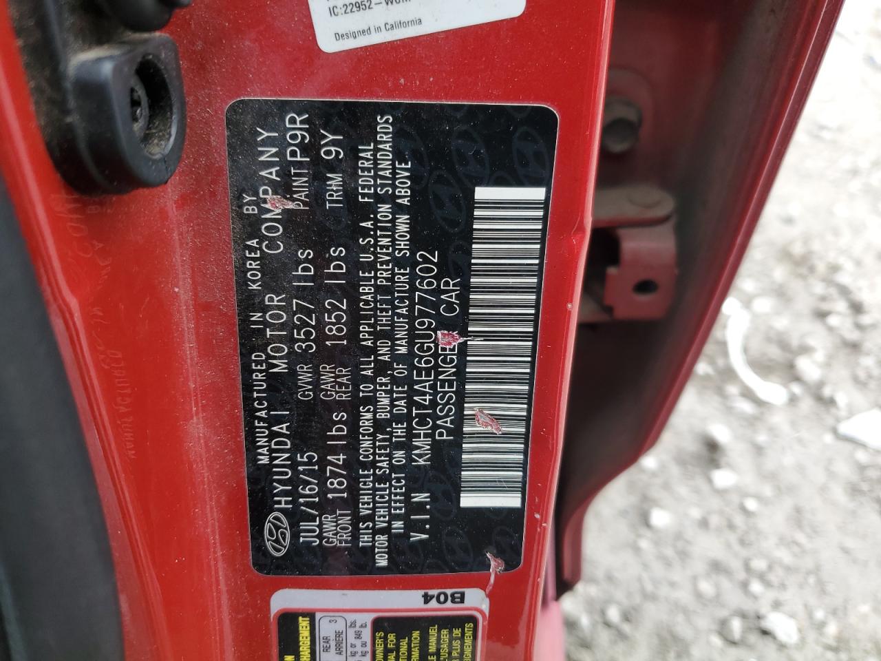 KMHCT4AE6GU977602 2016 Hyundai Accent Se