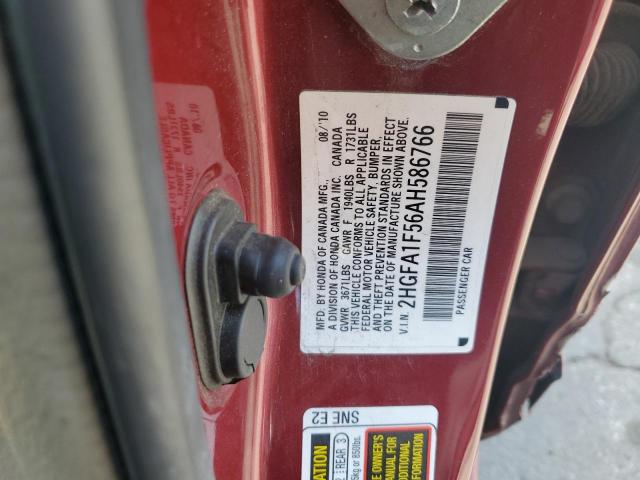 2010 Honda Civic Lx VIN: 2HGFA1F56AH586766 Lot: 49181654