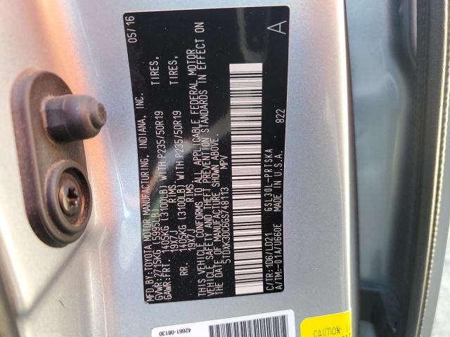 2016 TOYOTA SIENNA SE 5TDXK3DC6GS748113