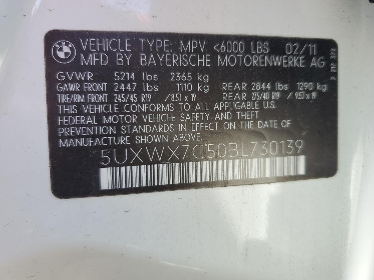 5UXWX7C50BL730139 2011 BMW X3 xDrive35I