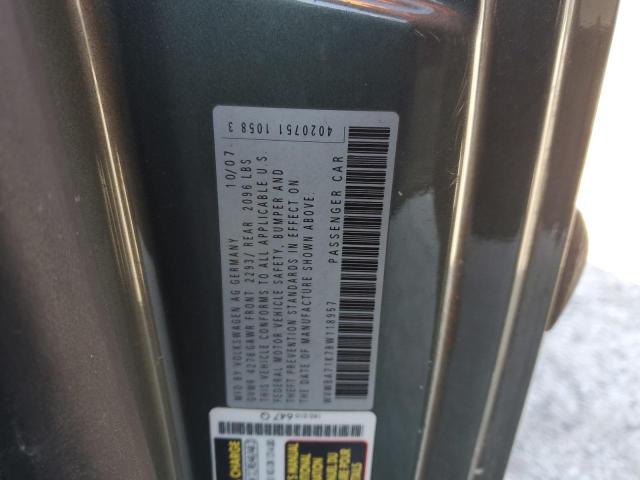 2008 Volkswagen Rabbit VIN: WVWBA71K78W118957 Lot: 52509014