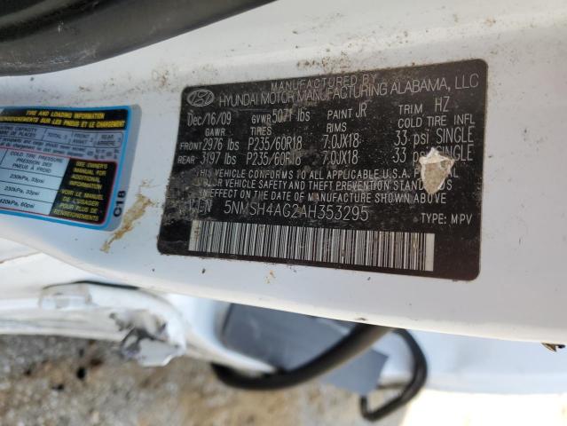 2010 Hyundai Santa Fe Se VIN: 5NMSH4AG2AH353295 Lot: 48283264