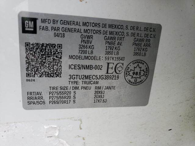 2018 GMC SIERRA K15 - 3GTU2MEC5JG389219