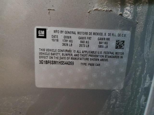 2017 Chevrolet Cruze Premier VIN: 3G1BF6SM1HS544269 Lot: 46676974