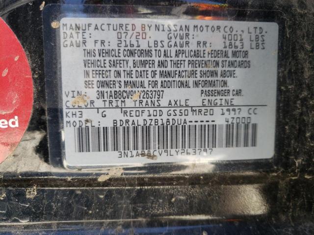 2020 Nissan Sentra Sv VIN: 3N1AB8CV9LY263797 Lot: 47601984