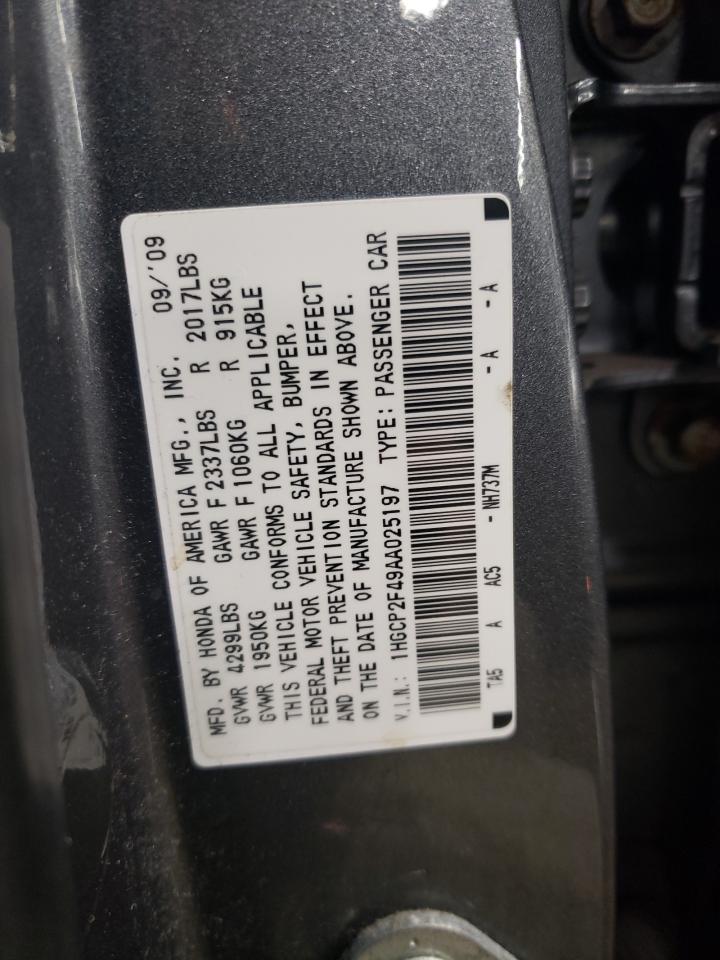 1HGCP2F49AA025197 2010 Honda Accord Lxp