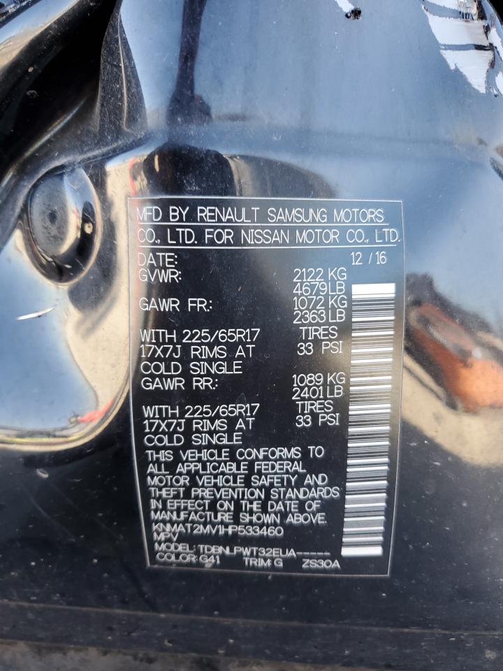 KNMAT2MV1HP533460 2017 Nissan Rogue S