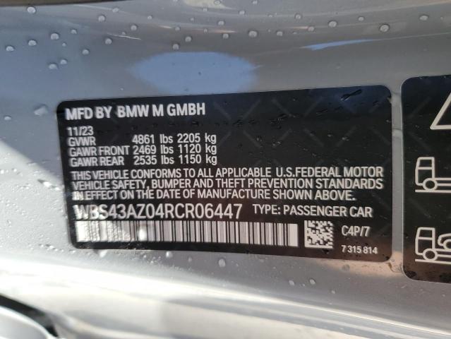 2024 BMW M4 COMPETI WBS43AZ04RCR06447