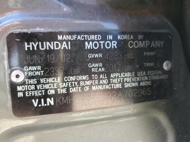 2002 Hyundai Sonata Gls VIN: KMHWF35H92A702965 Lot: 48344754