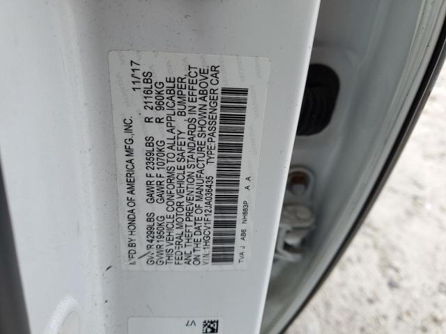 VIN 1HGCV1F12JA036435 2018 HONDA ACCORD no.12