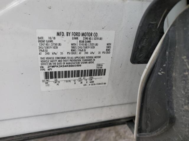2019 FORD EDGE TITAN - 2FMPK3K94KBB03506
