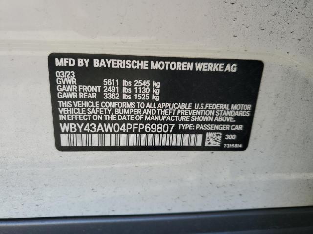 2023 BMW I4 EDRIVE3 - WBY43AW04PFP69807