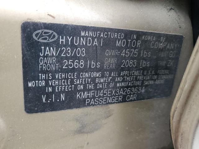 2003 Hyundai Xg350 L VIN: KMHFU45EX3A263634 Lot: 48104684