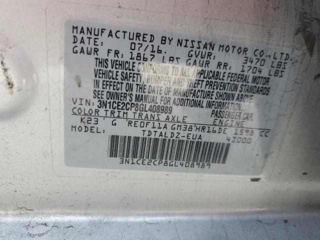 2016 NISSAN VERSA NOTE - 3N1CE2CP8GL408989