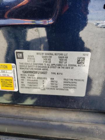 2015 GMC ACADIA SLT - 1GKKRRKD8FJ194027