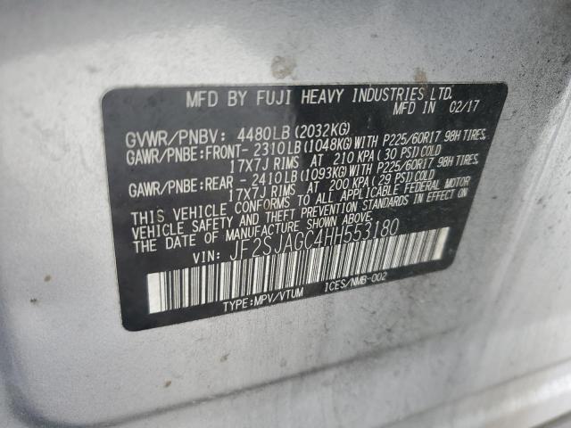 2017 SUBARU FORESTER 2 - JF2SJAGC4HH553180