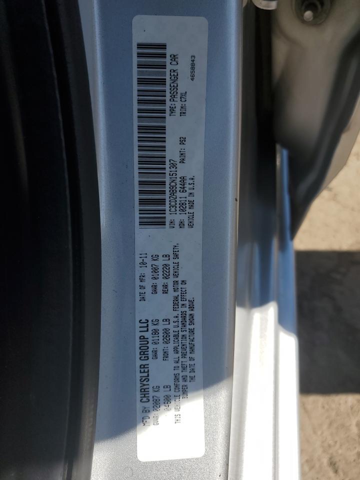 1C3CDZAB9CN151307 2012 Dodge Avenger Se