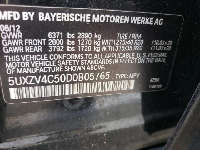 VIN 5UXZV4C50D0B05765 2013 BMW X5, Xdrive35I no.12