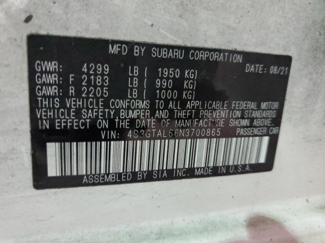 2022 Subaru Impreza Sport VIN: 4S3GTAL66N3700865 Lot: 47055294