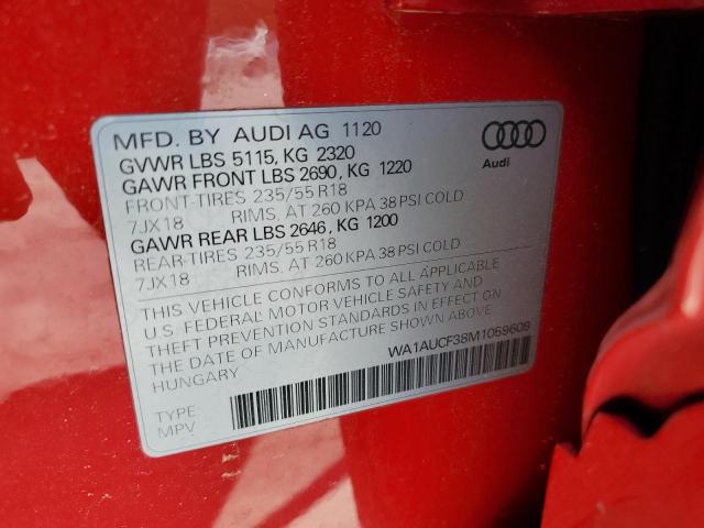 WA1AUCF38M1059609 Audi Q3 PREMIUM 12