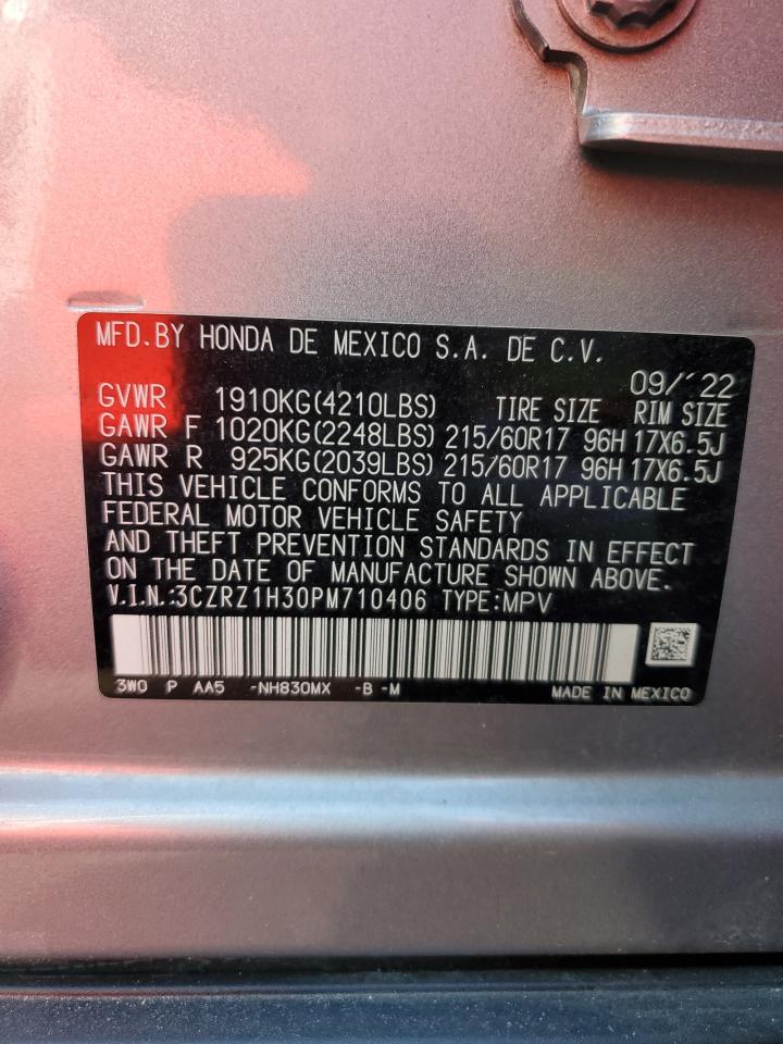 3CZRZ1H30PM710406 2023 Honda Hr-V Lx