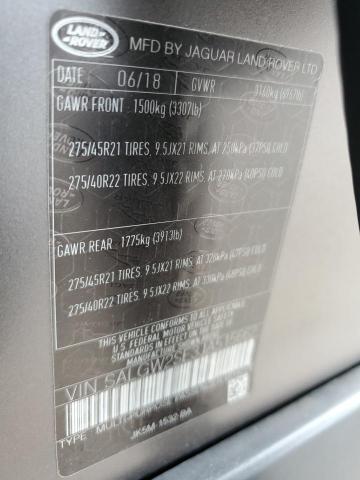 2018 LAND ROVER RANGE ROVE - SALGW2SE3JA515662