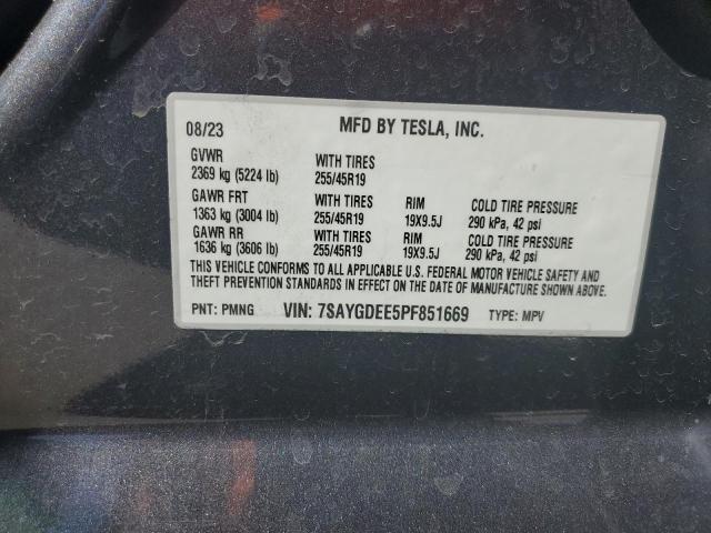 7SAYGDEE5PF851669 2023 Tesla Model Y