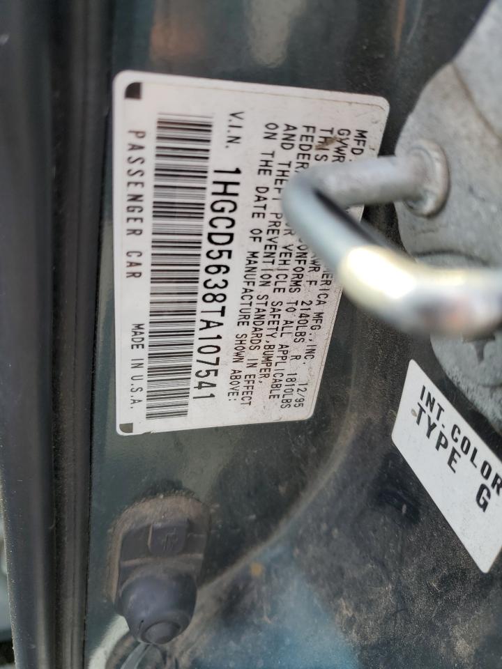 1HGCD5638TA107541 1996 Honda Accord Lx