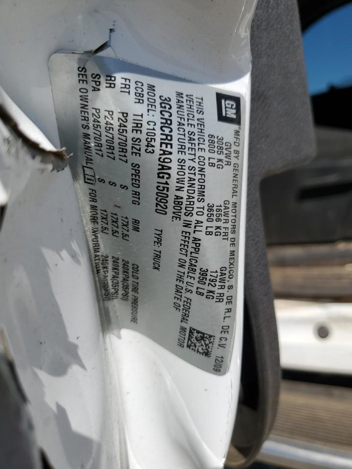 3GCRCREA9AG150920 2010 Chevrolet Silverado C1500 Ls