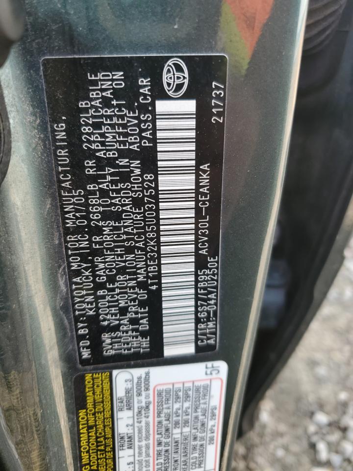 4T1BE32K85U037528 2005 Toyota Camry Le