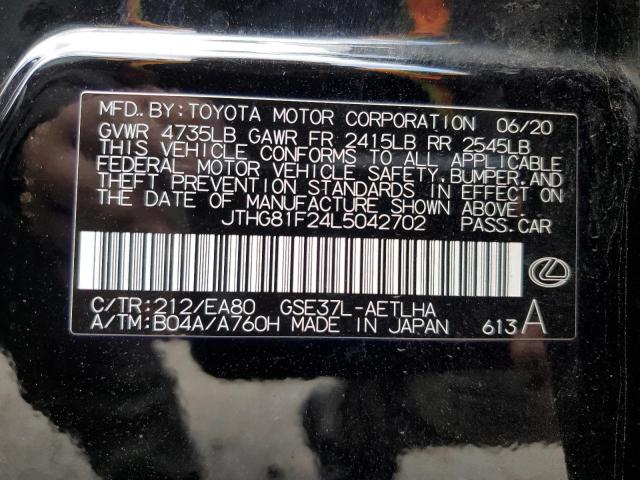2020 LEXUS IS 300 F-S JTHG81F24L5042702