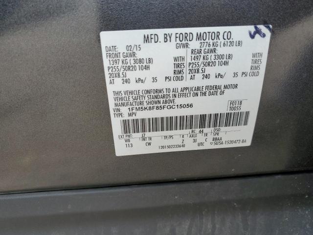 2015 FORD EXPLORER L - 1FM5K8F85FGC15056