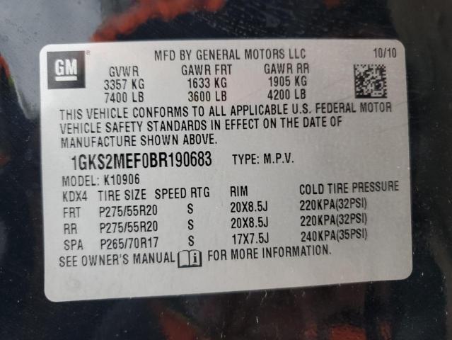 Lot #2411944890 2011 GMC YUKON XL D salvage car