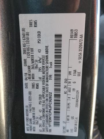 2018 Ford F150 Supercrew VIN: 1FTEW1CP6JFC92822 Lot: 47423254