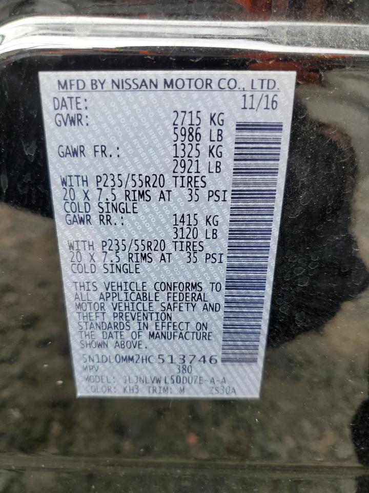 5N1DL0MM2HC513746 2017 Infiniti Qx60
